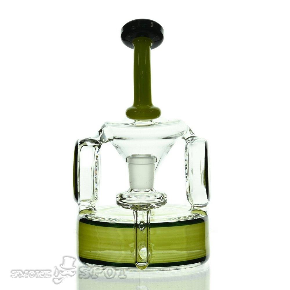 710 Sciglass Disc recycler chartreuse - Smoke Spot Smoke Shop
