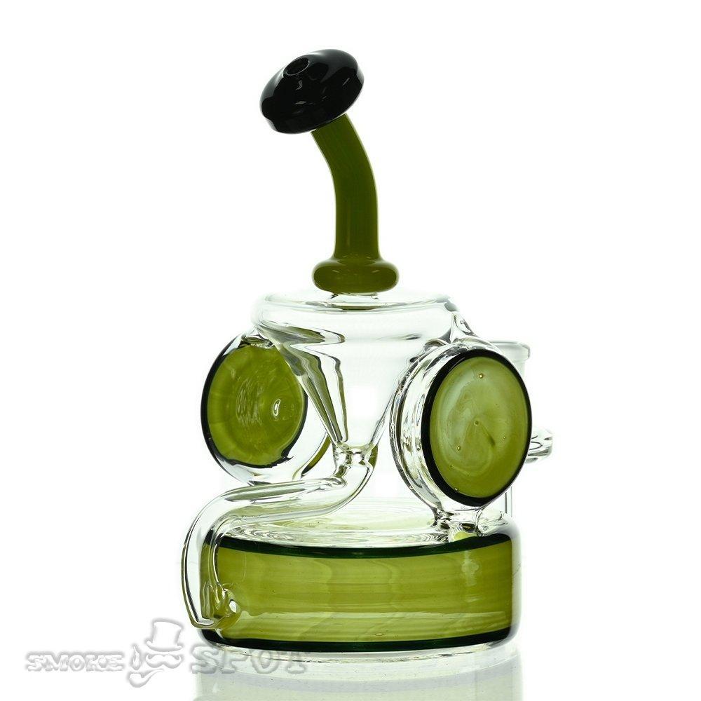 710 Sciglass Disc recycler chartreuse - Smoke Spot Smoke Shop