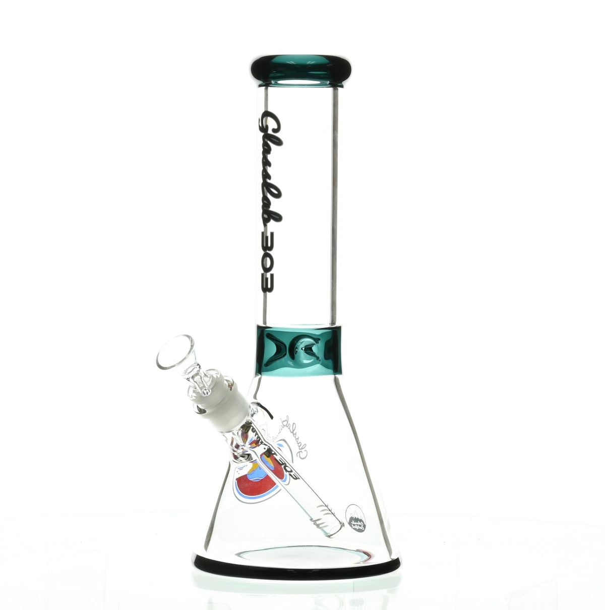 GLASSLAB 303 7MM BEAKER TEAL GREEN ACCENT