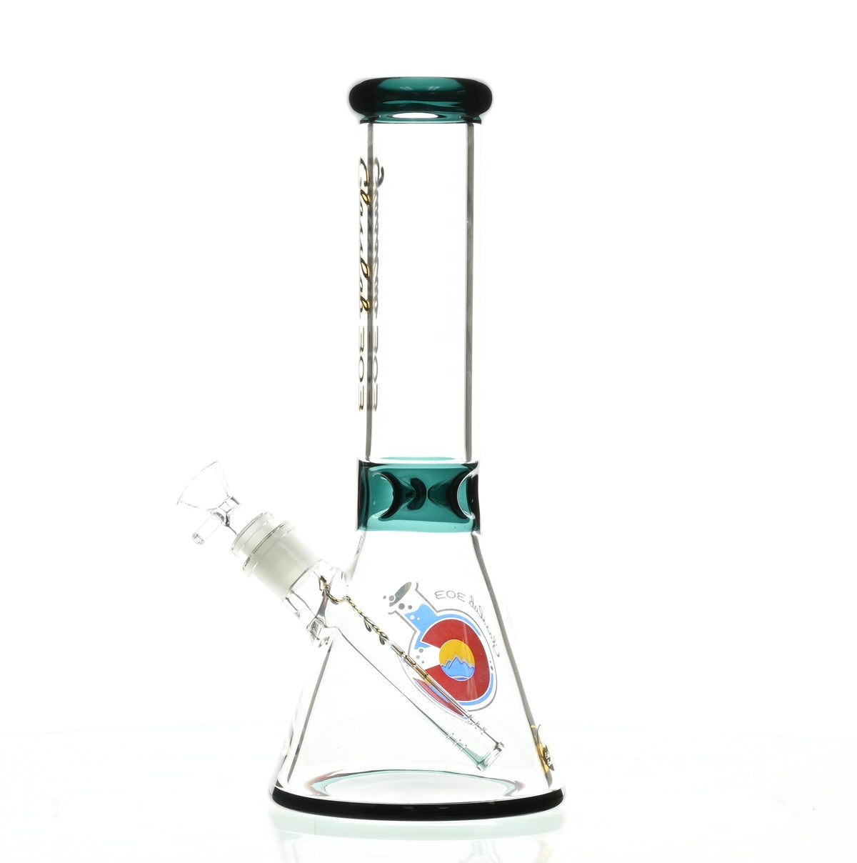 GLASSLAB 303 7MM BEAKER TEAL GREEN ACCENT