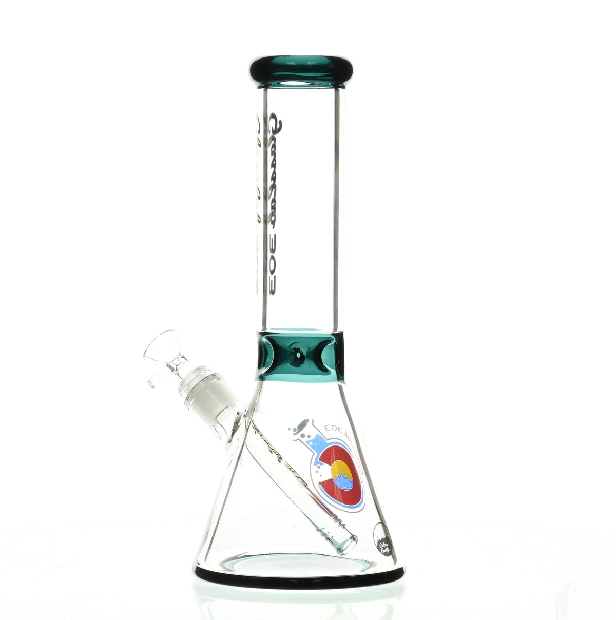 GLASSLAB 303 7MM BEAKER TEAL GREEN ACCENT