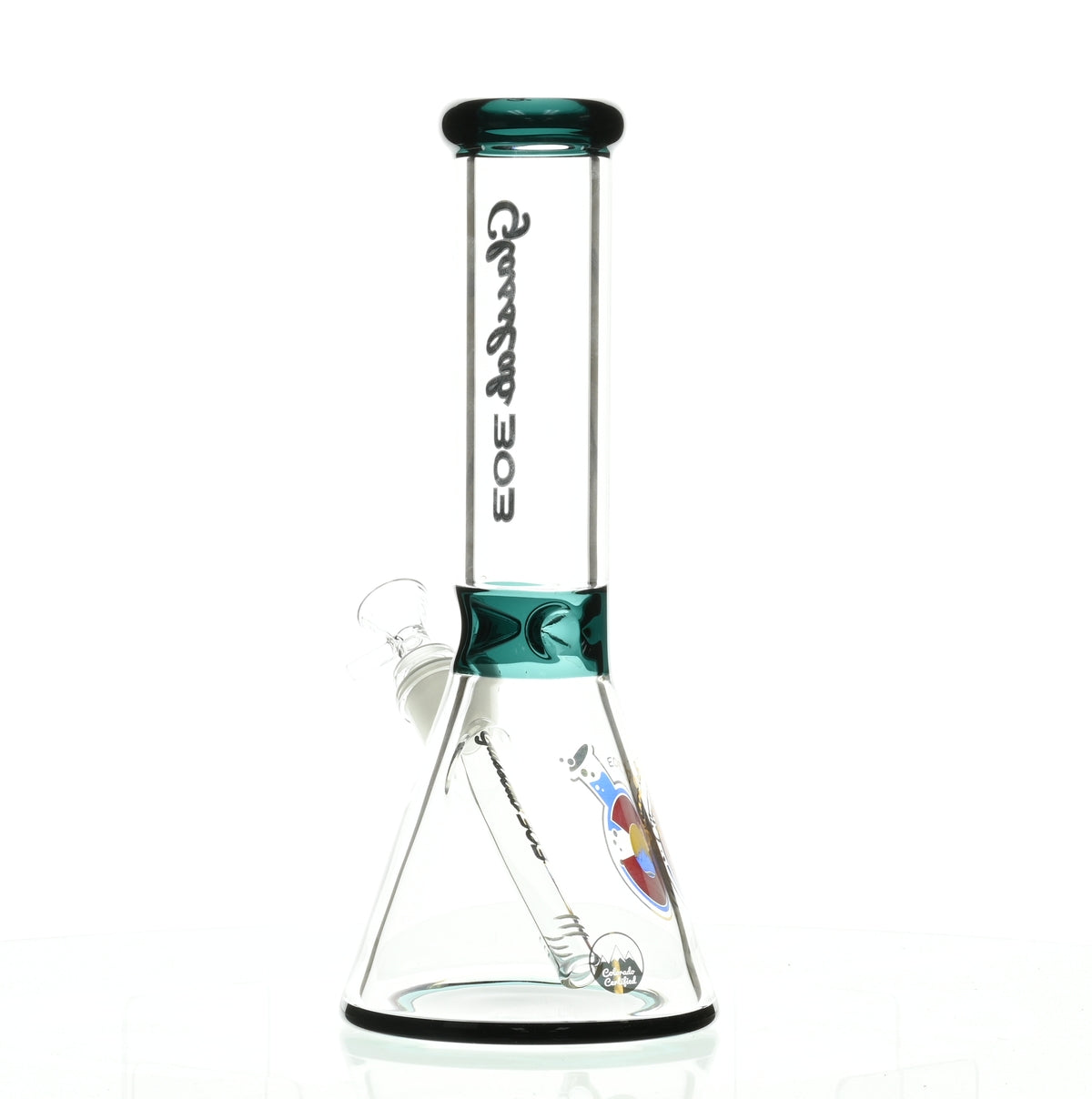 GLASSLAB 303 7MM BEAKER TEAL GREEN ACCENT