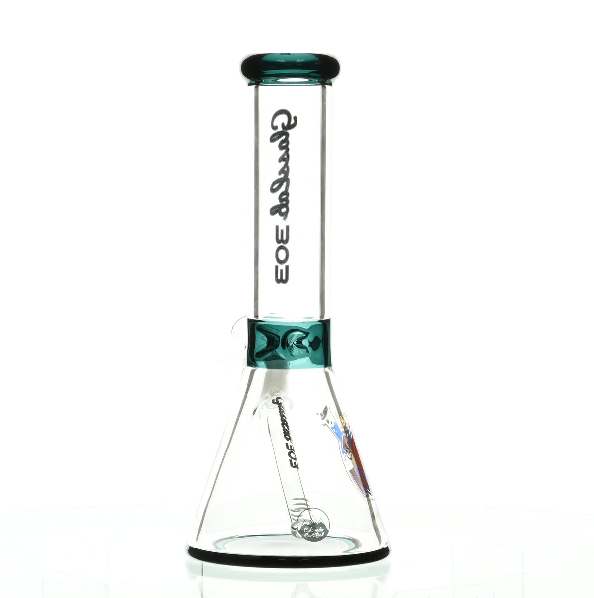 GLASSLAB 303 7MM BEAKER TEAL GREEN ACCENT