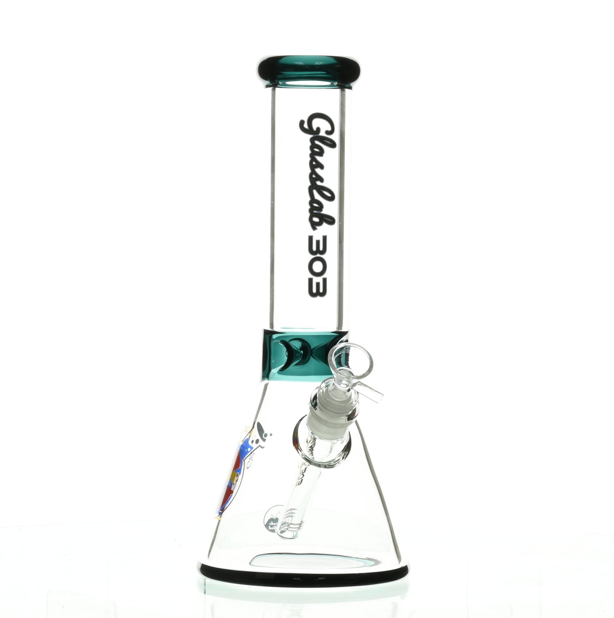 GLASSLAB 303 7MM BEAKER TEAL GREEN ACCENT