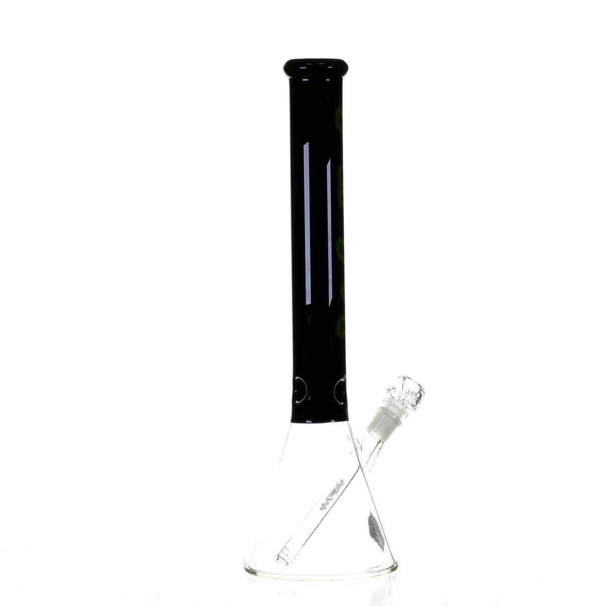 AFM 18" BEAKER BLACK/GREEN COLOR ACCENT - Smoke Spot Smoke Shop