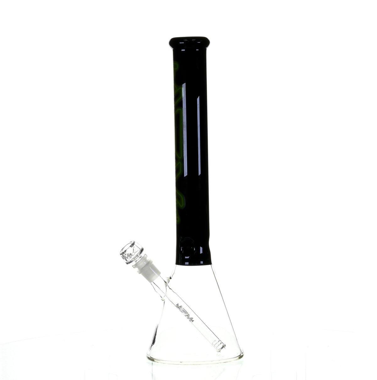 AFM 18" BEAKER BLACK/GREEN COLOR ACCENT - Smoke Spot Smoke Shop
