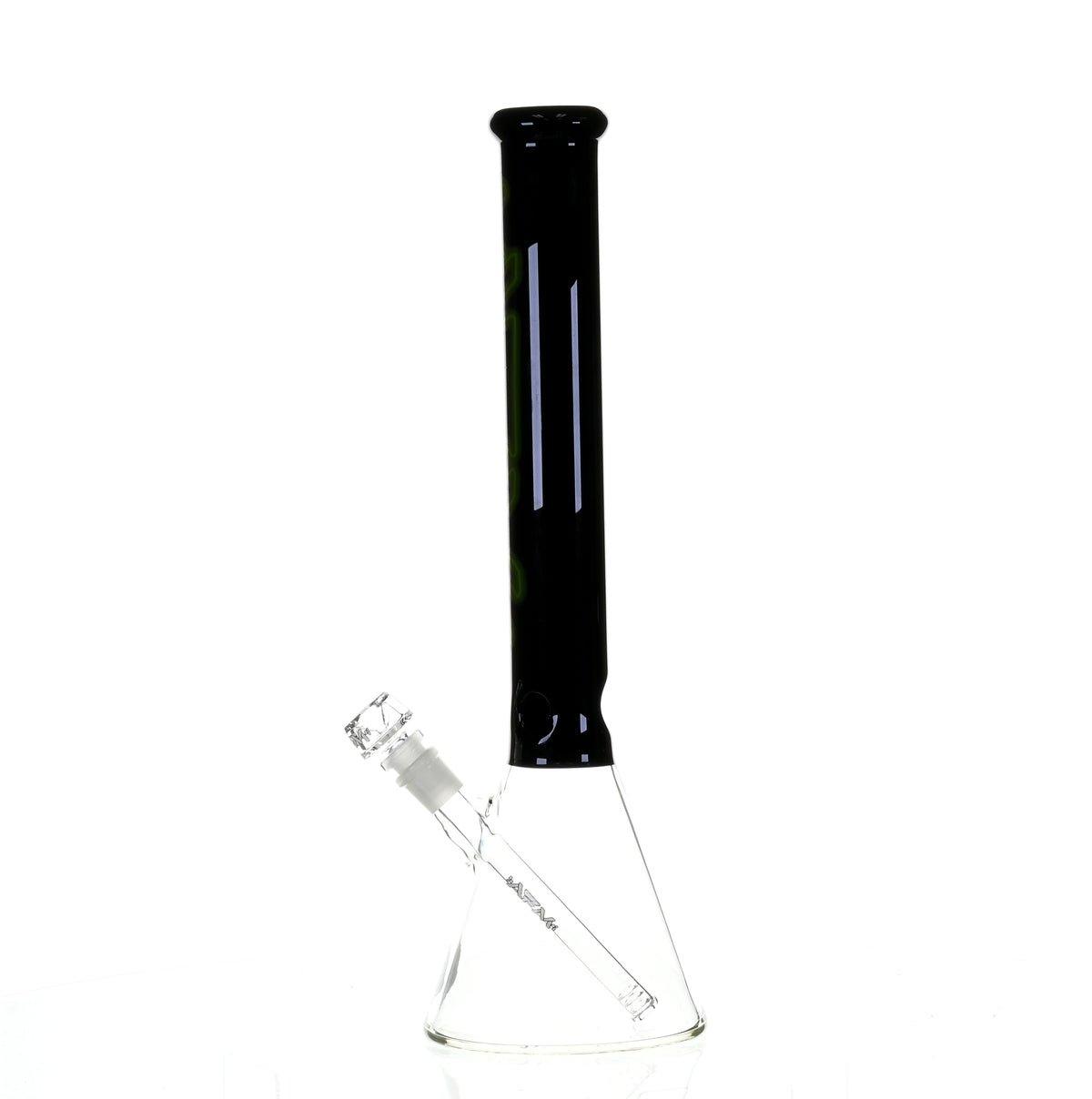 AFM 18" BEAKER BLACK/GREEN COLOR ACCENT - Smoke Spot Smoke Shop
