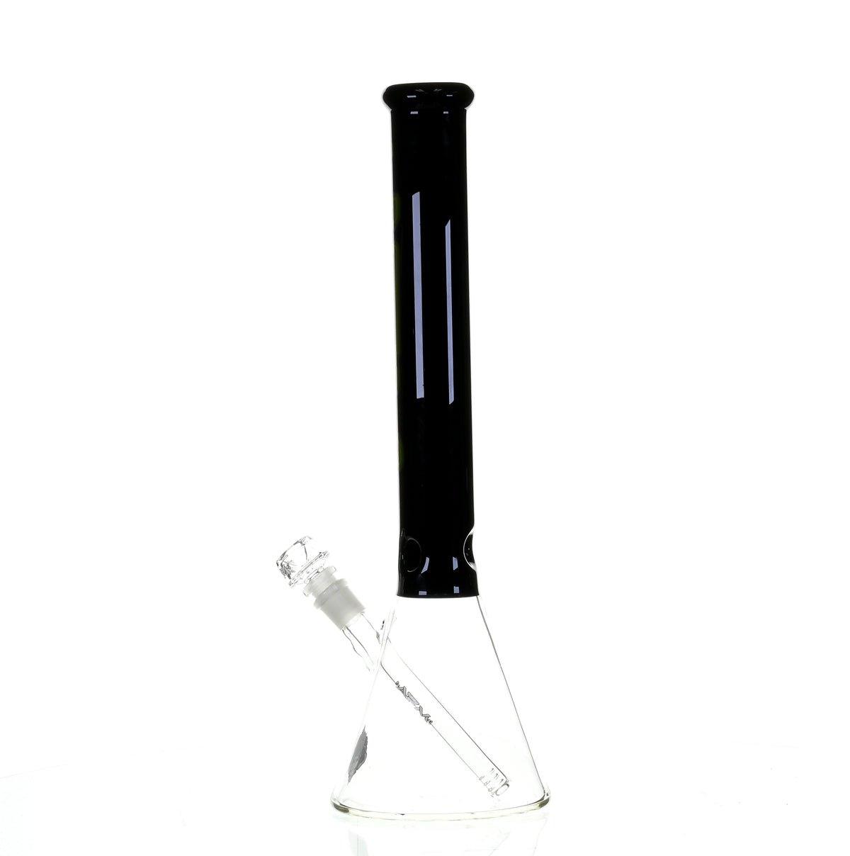 AFM 18" BEAKER BLACK/GREEN COLOR ACCENT - Smoke Spot Smoke Shop
