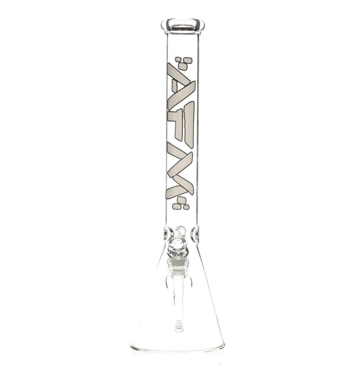 AFM 21 inch Beaker White Logo premium scientific glass waterpipe with white AFM logo
