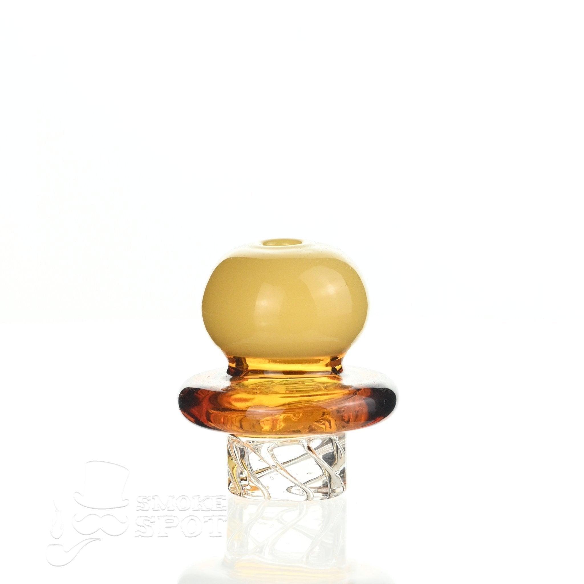 AFM Ball Spinner Cap Yellow on glass rig - Smoke Spot Smoke Shop