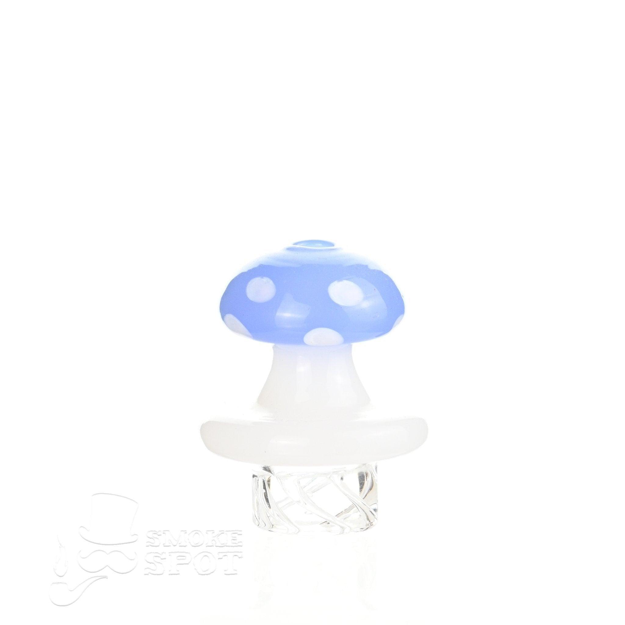 Top view of AFM Marshmellow Spinner Cap Blue - Glass Dab Rig Accessory
