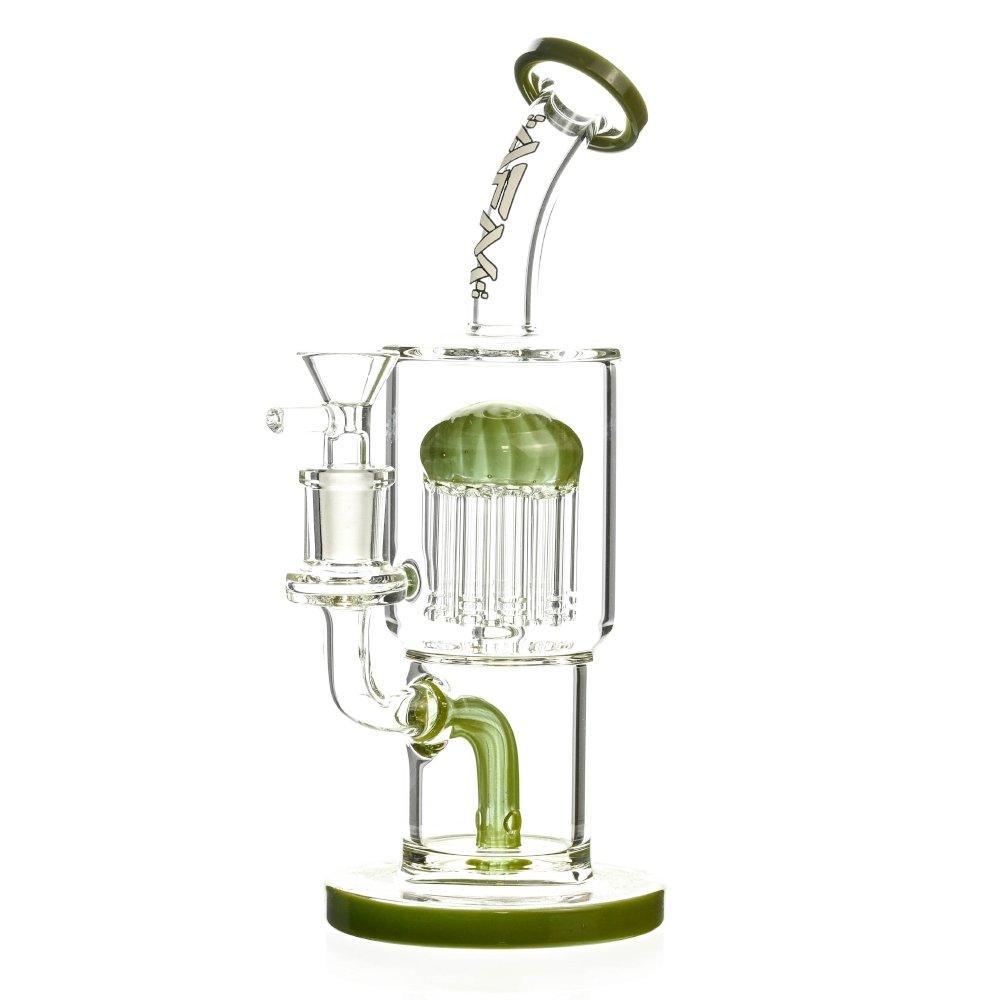 Close-up of 11 arm chamber percolators on AFM Rainforts Dirty Green rig