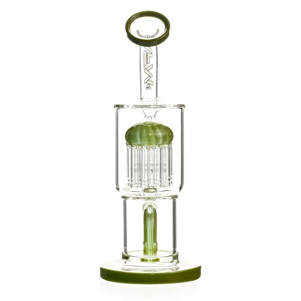 AFM Rainforts waterpipe Dirty Green with detailed glasswork