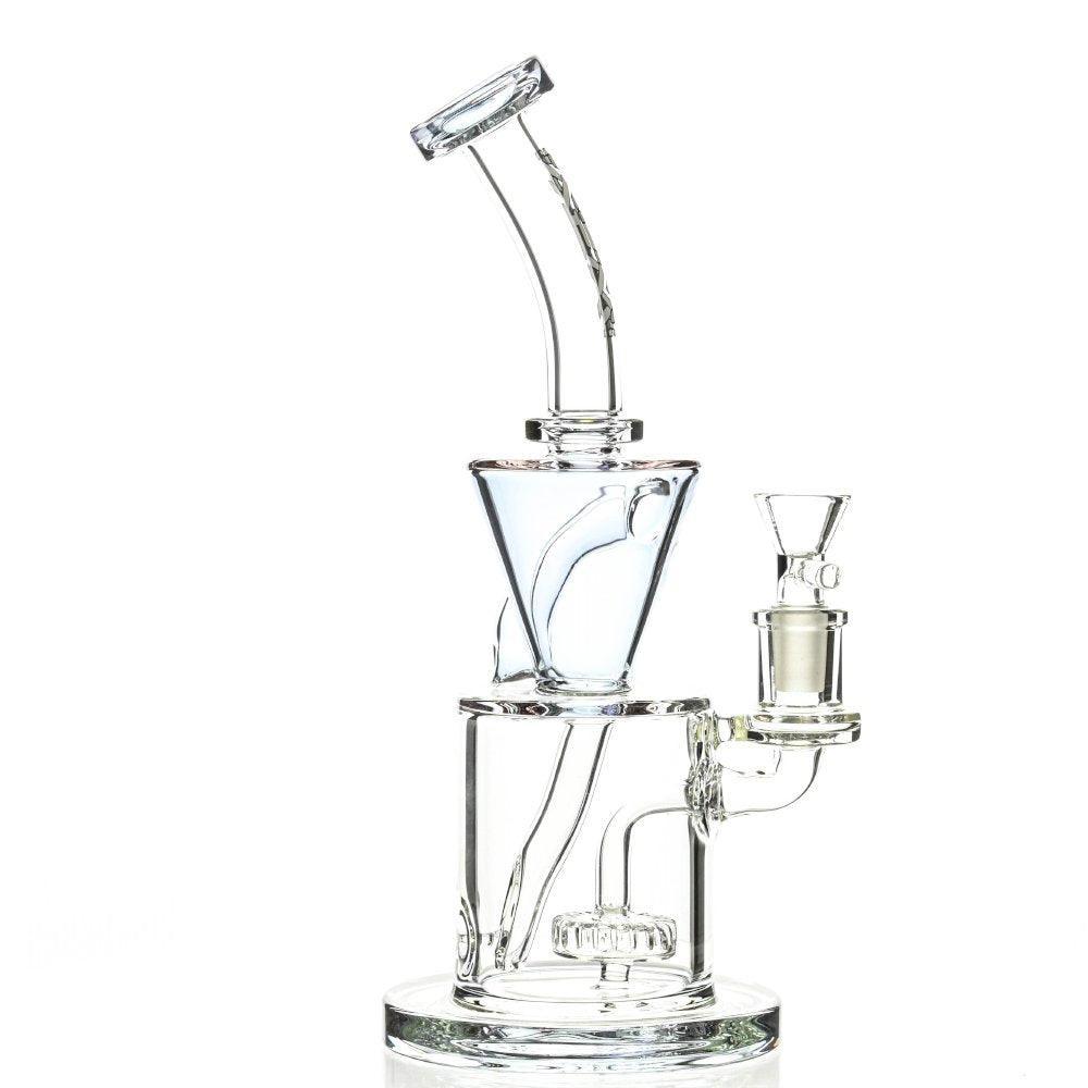 AFM Recycler Showerhead Disc Sky Purple detailed glass craftsmanship