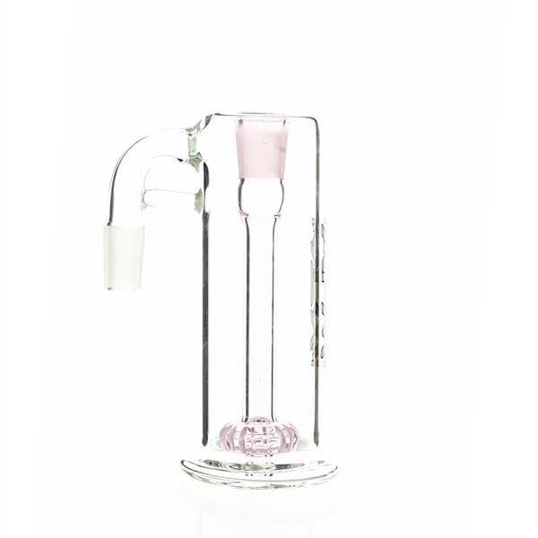 AFM pink ashcatcher angled 90 degrees with showerhead percolator detail