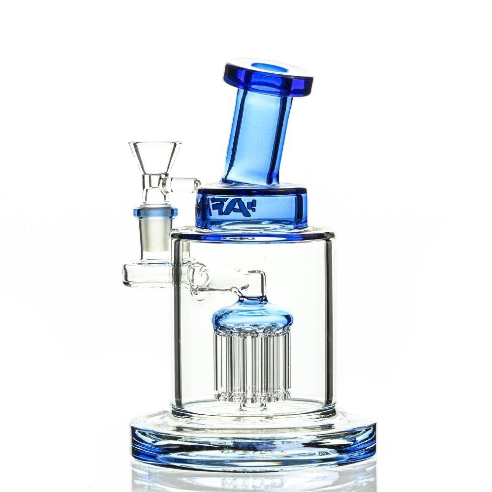 Top view of AFM Thick Rig 8 Arm Blue with 14mm joint