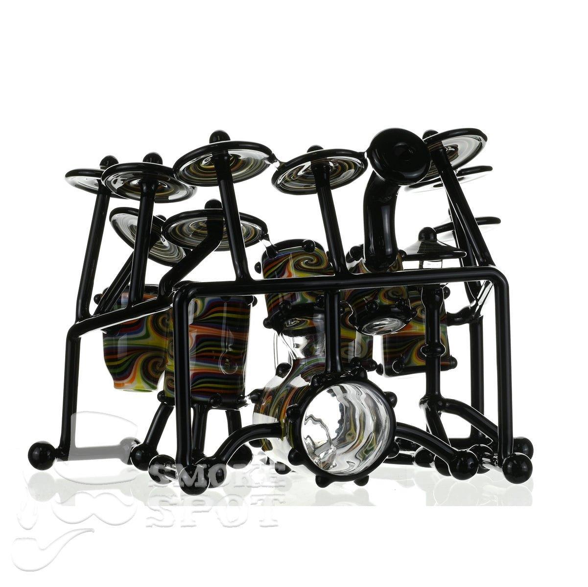 glassbyaj Waterpipe AJ Roberts Double Rainbow drum set rig from the fantasy series