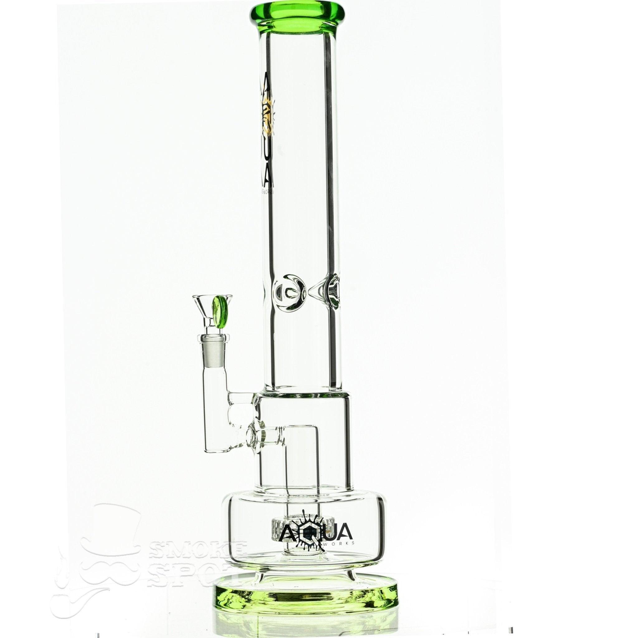 Aqua Glass 7mm 16 inch tube cylinder cake slime green - Smoke Spot Smoke Shop