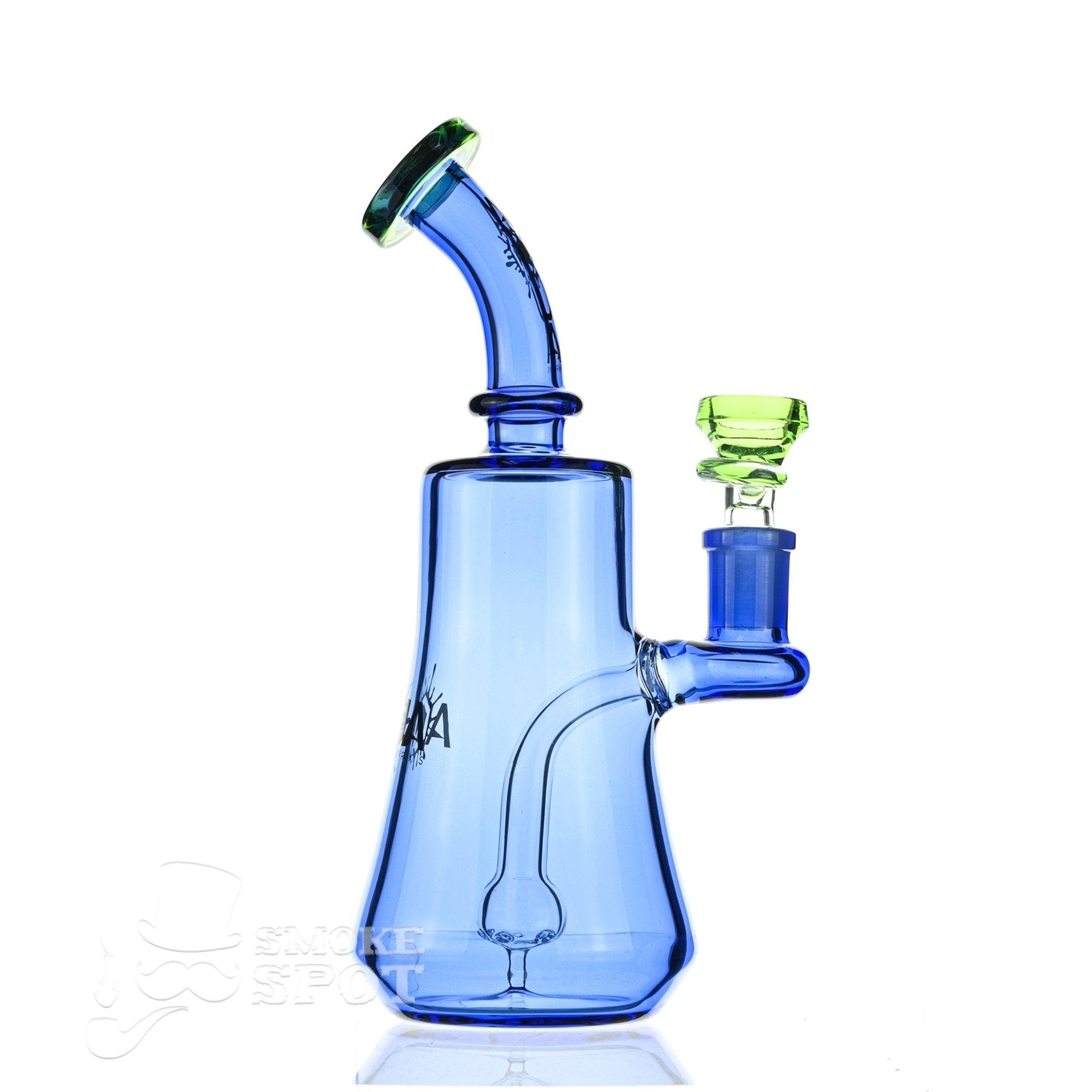 Aqua Glass stemless banger hanger tech pear blue showing 14mm female joint