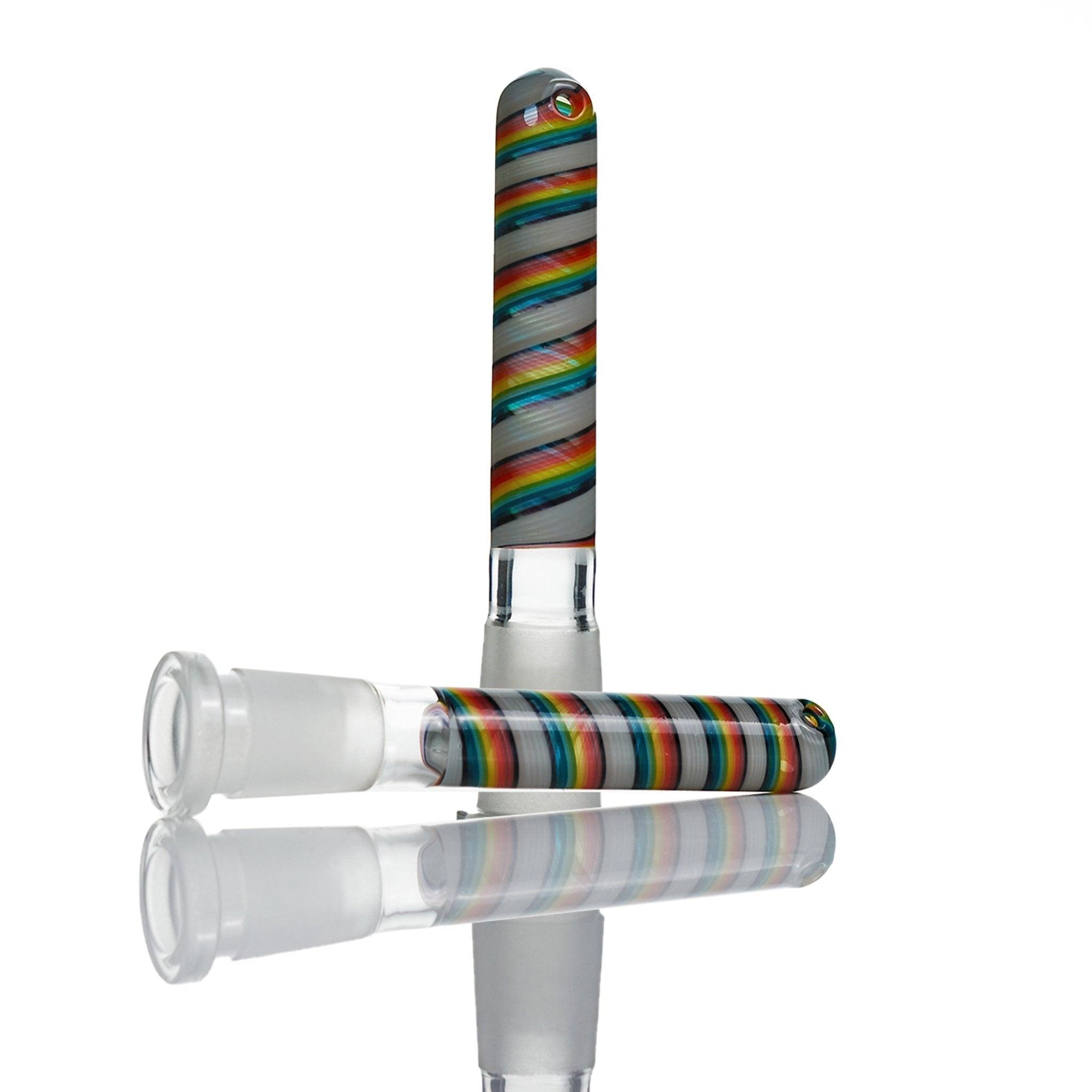 Augy Downstem Rainbow Swirl 14 mm 4 inch - Smoke Spot Smoke Shop