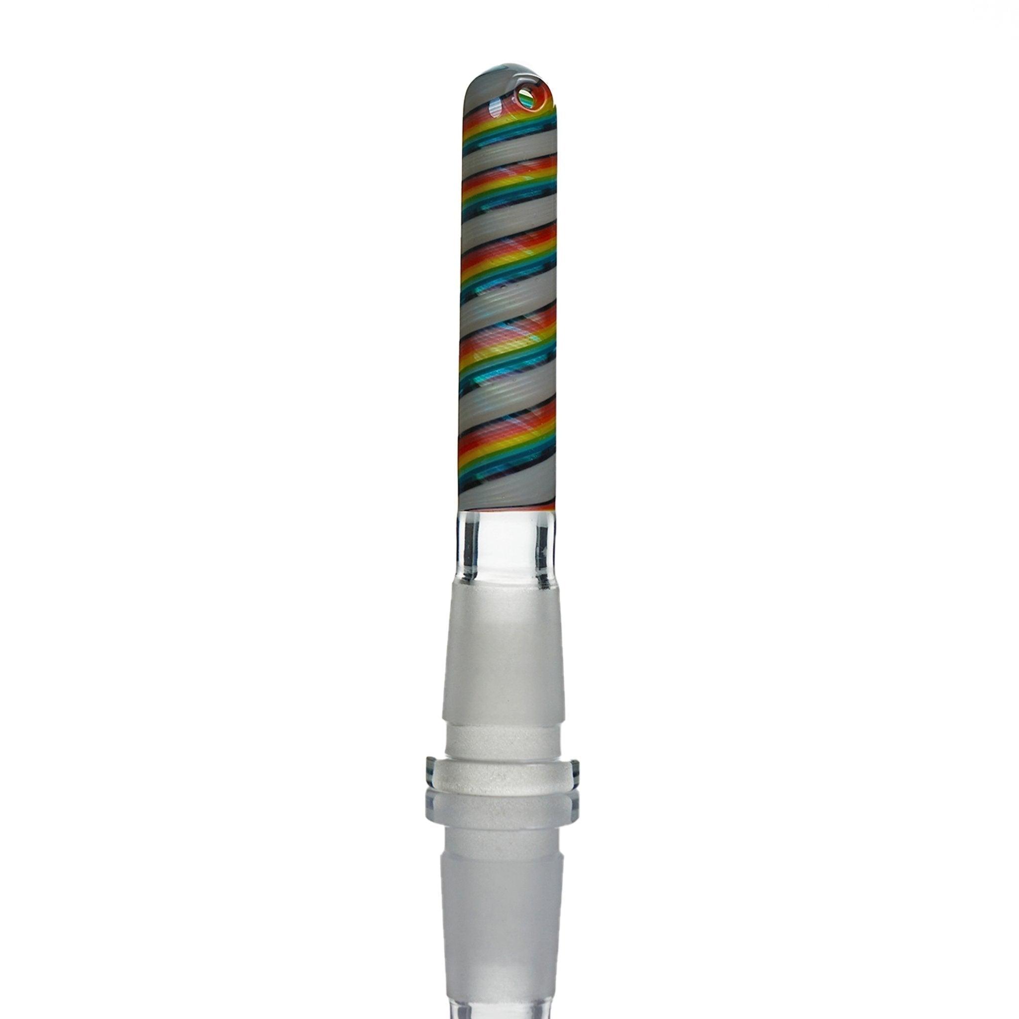 Augy Downstem Rainbow Swirl 14 mm 4 inch - Smoke Spot Smoke Shop