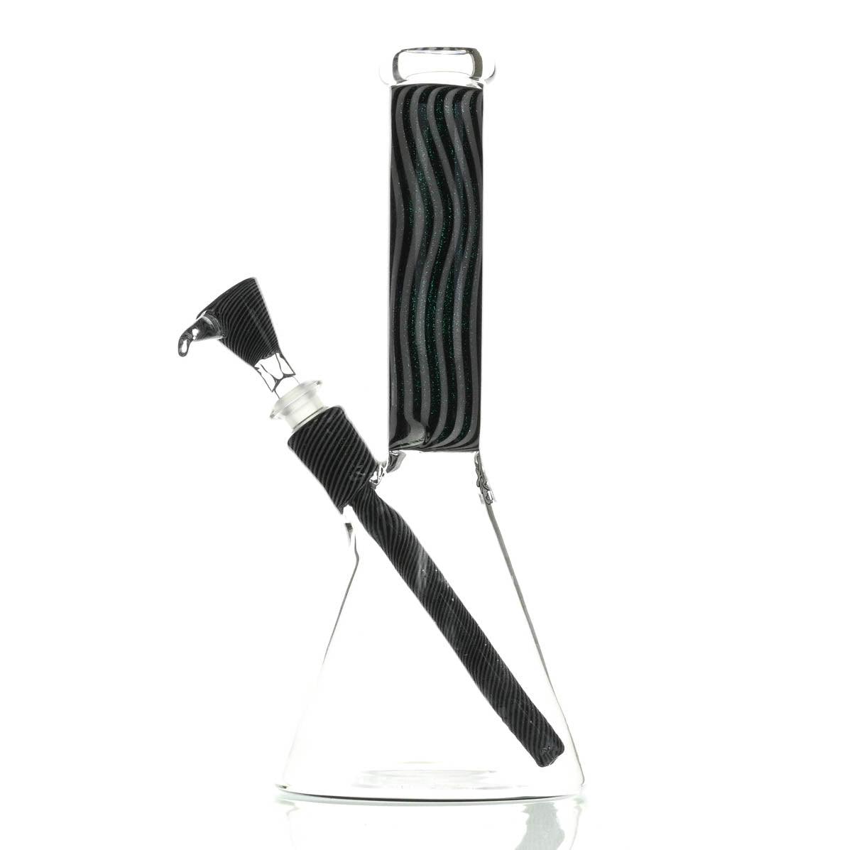 AUGY GLASS 12 Inch Beaker Waterpipe with White Green Dichro - Premium Scientific Glass
