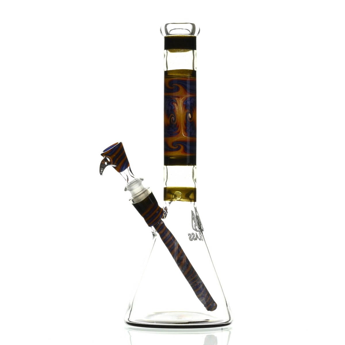 AUGY GLASS 13 INCH BEAKER WORKED BOR - Smoke Spot Smoke Shop
