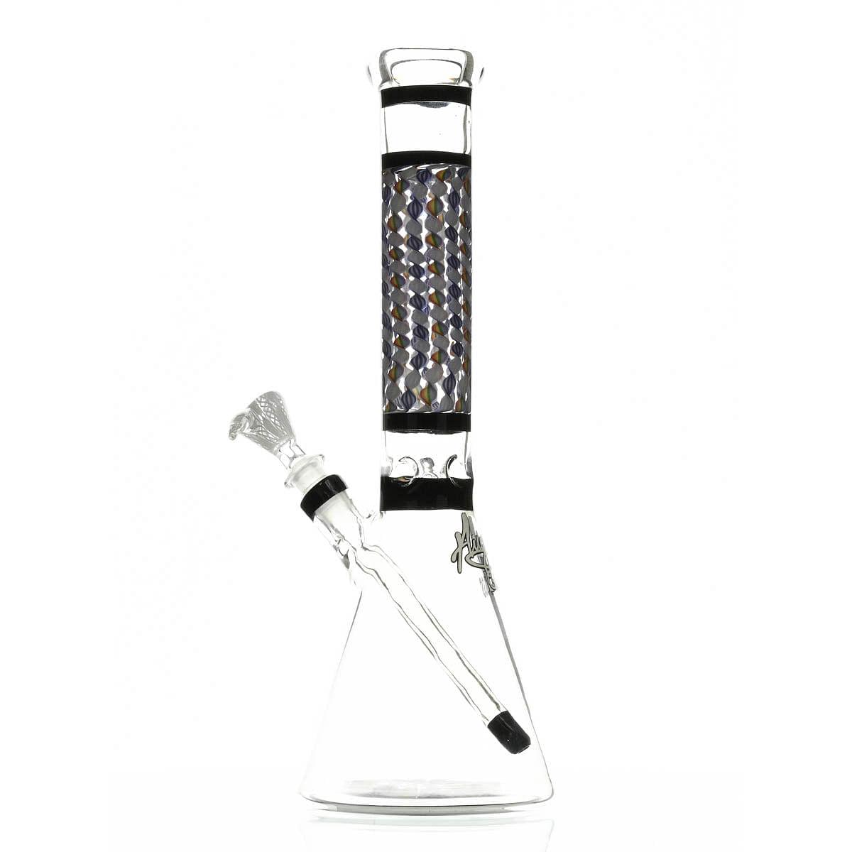 AUGY GLASS 15 INCH BEAKER WORKED 2 - Smoke Spot Smoke Shop