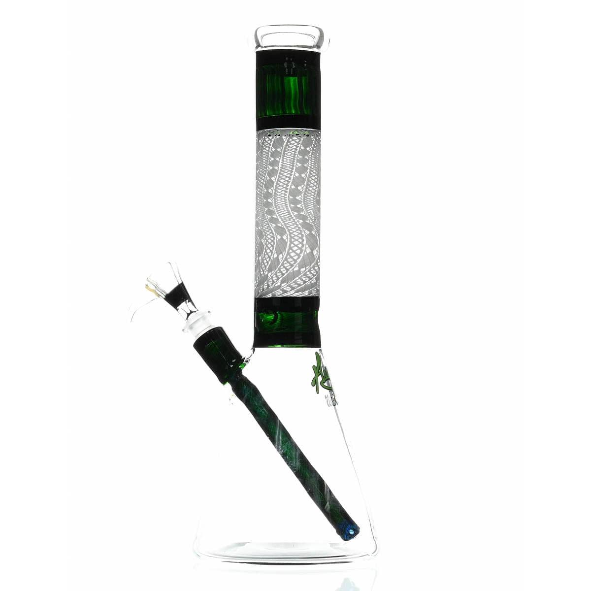 AUGY GLASS 15 INCH BEAKER WORKED - Smoke Spot Smoke Shop