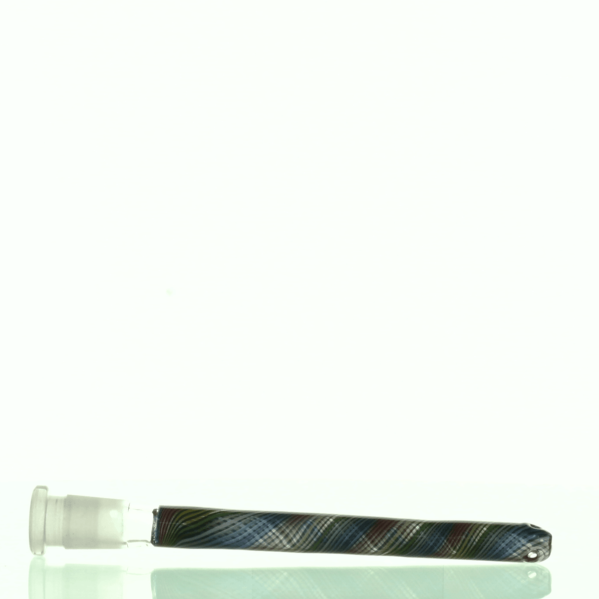 Augy Glass fully worked downstem angled view highlighting glass craftsmanship