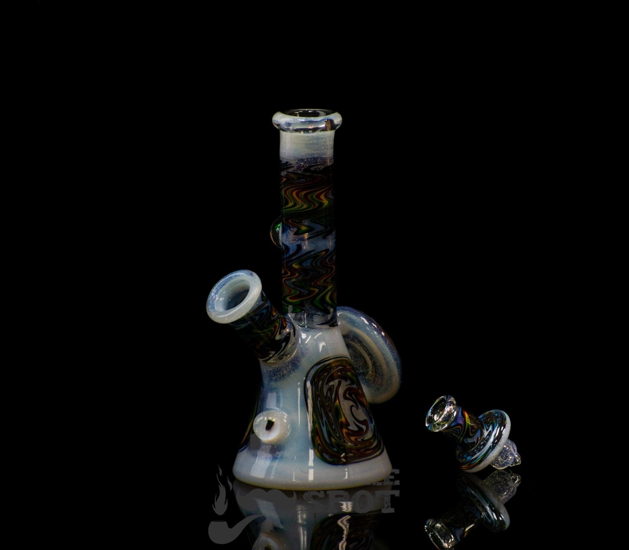 Augy Glass Mini Tube mismatch color waterpipe full profile