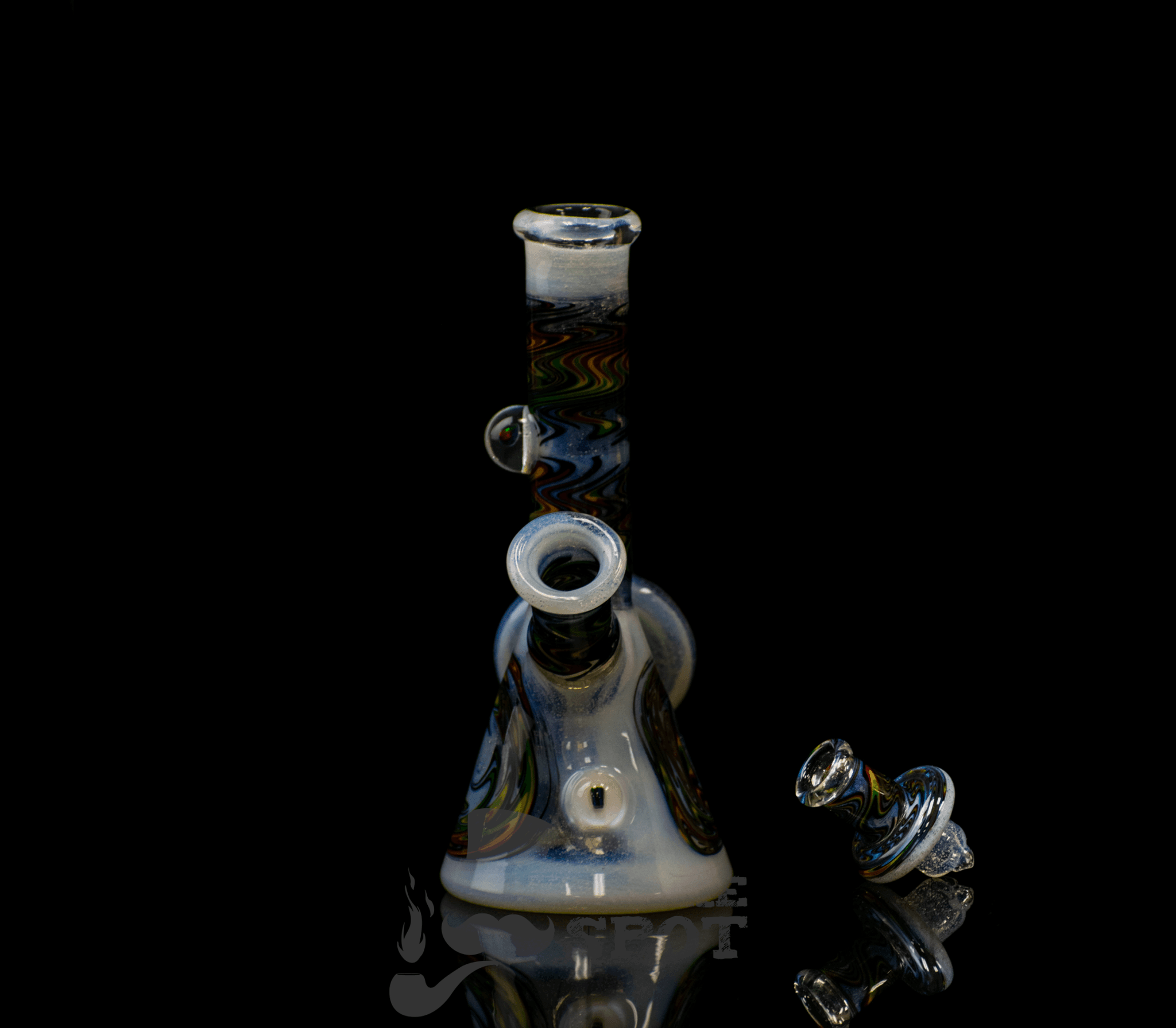 Augy Glass Mini Tube mismatch color waterpipe top view