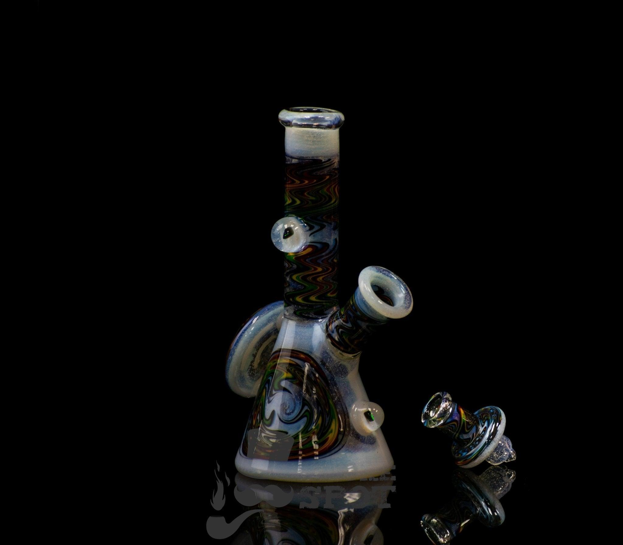 Augy Glass Mini Tube mismatch color waterpipe artistic close-up