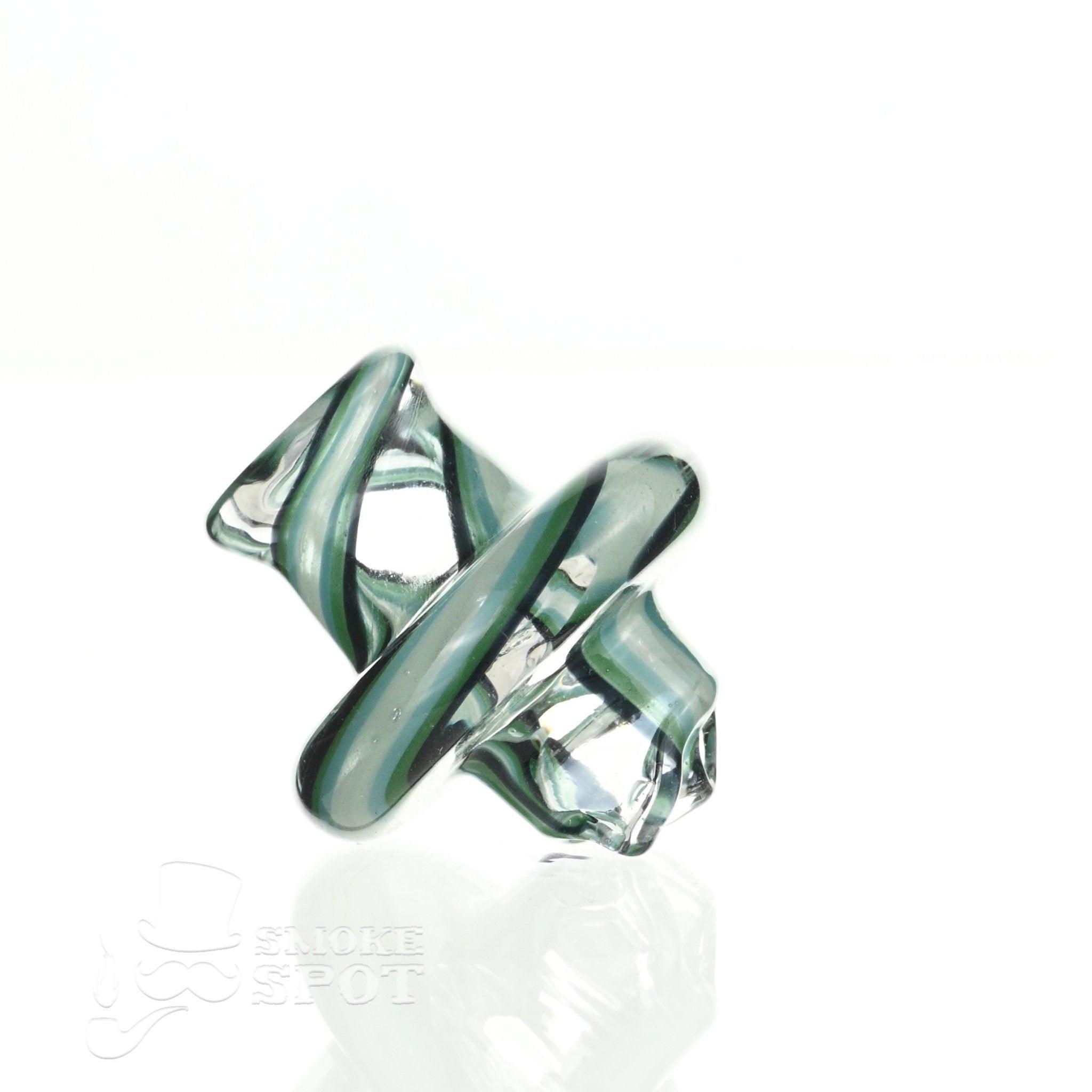 Detailed glasswork on Augy Spinner Cap Fully Worked #15 carb cap