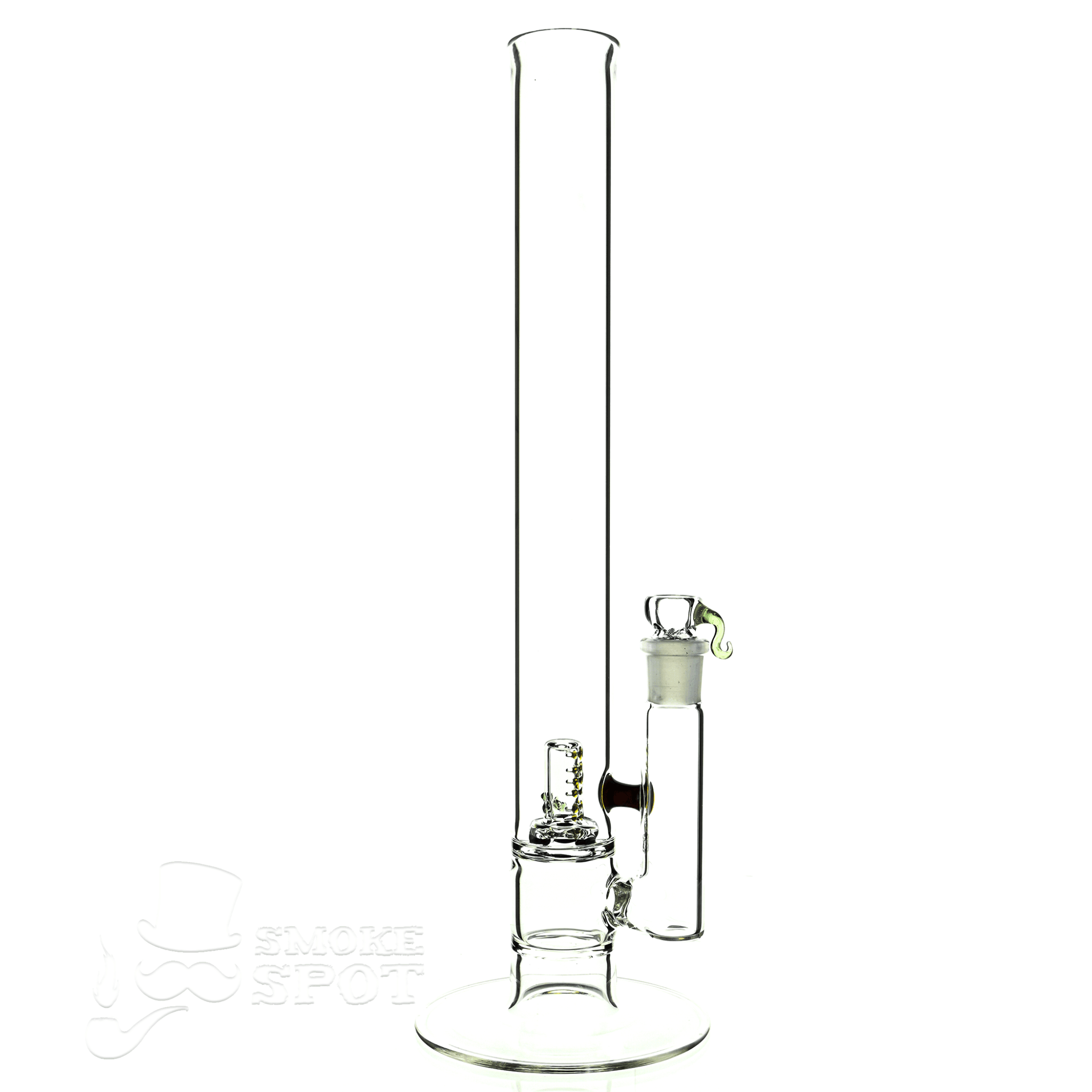 captain hook 16 inch straight full size natty mast stardust red & slime green - Smoke Spot Smoke Shop