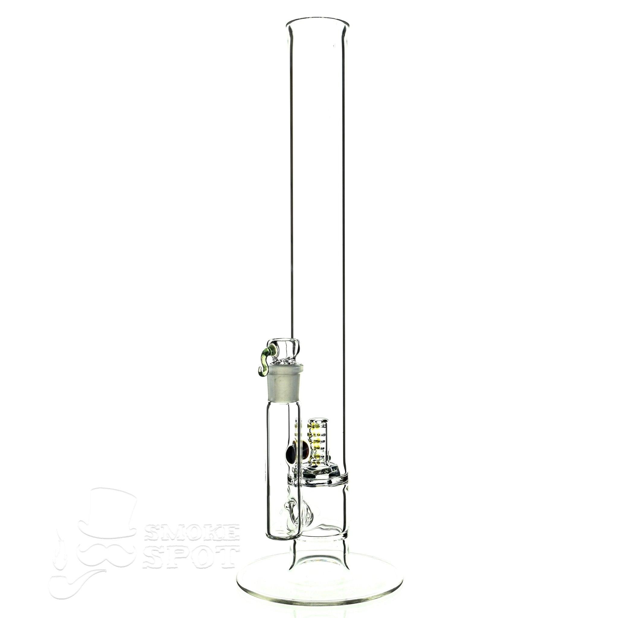 captain hook 16 inch straight full size natty mast stardust red & slime green - Smoke Spot Smoke Shop