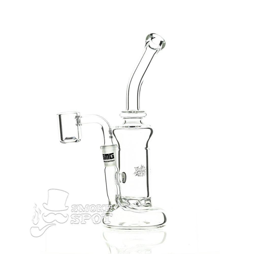 Side view of Chad Leitheiser Mini Turbines Rig with 10mm Banger - Smoke Spot