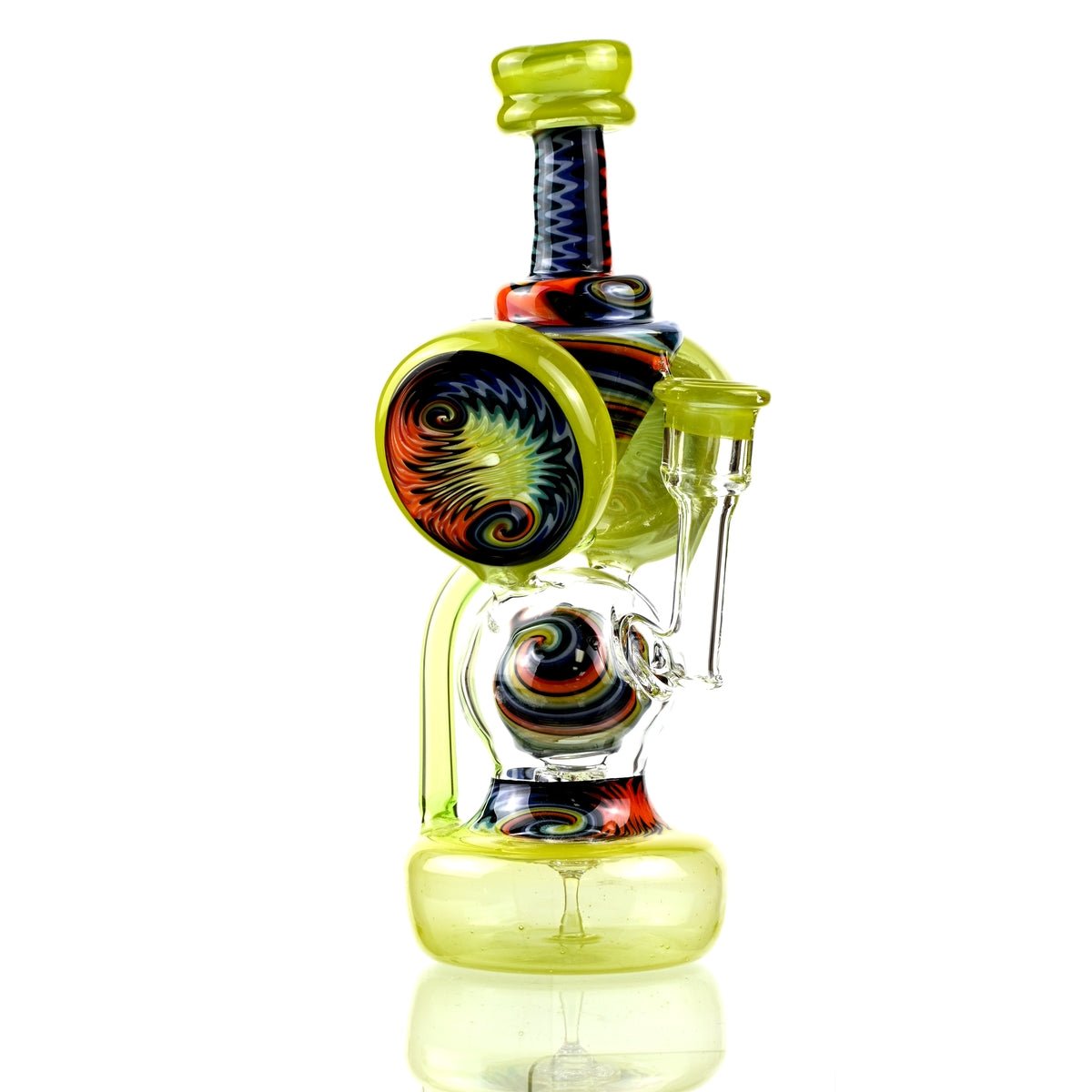 Clarkie Clark Glass Shogun Floating Ball Full line work / full color 1 - Smoke Spot Smoke Shop