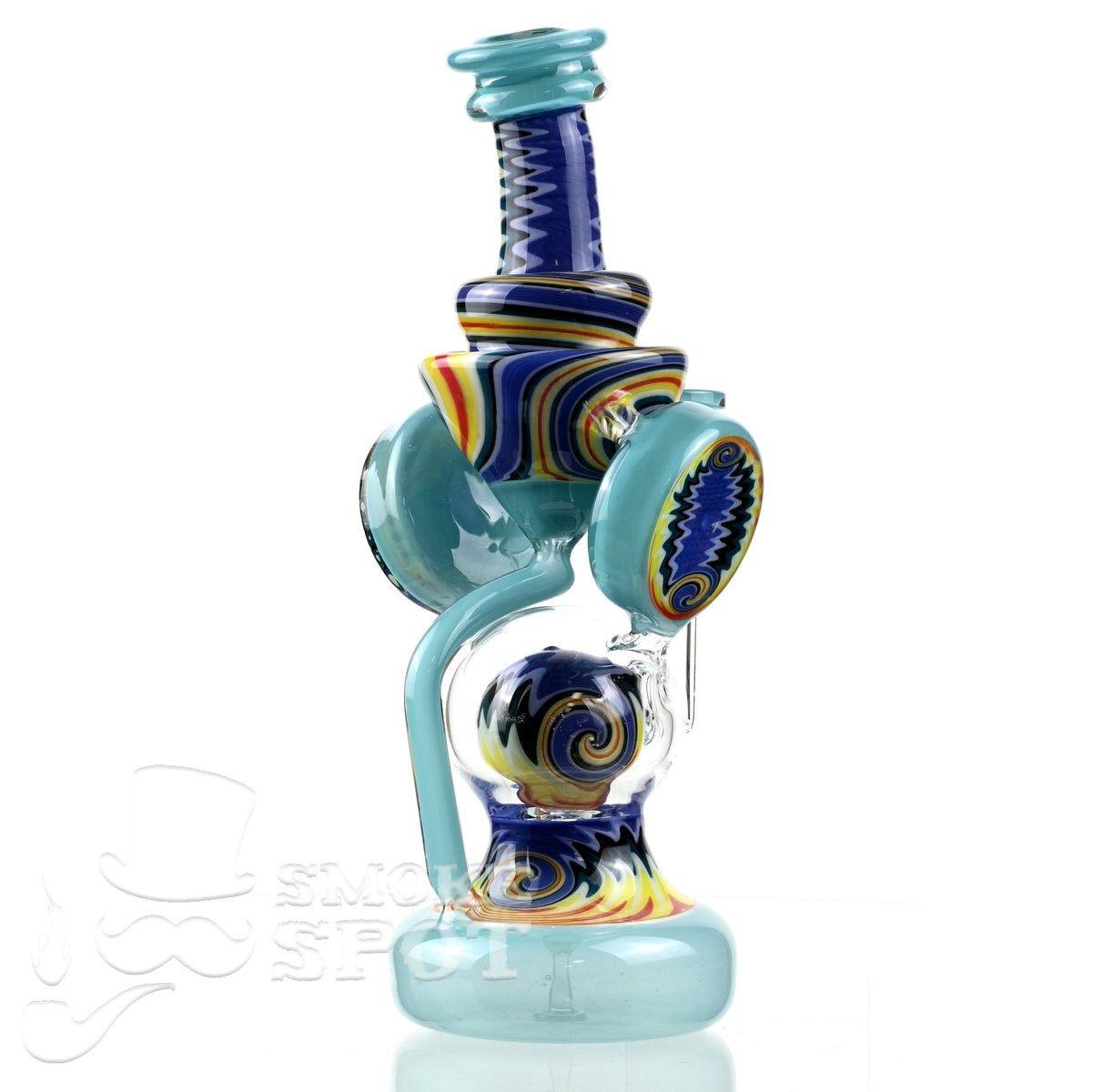 Clarkie Clark Glass Shogun Floating Ball Full line work / full color 2 - Smoke Spot Smoke Shop