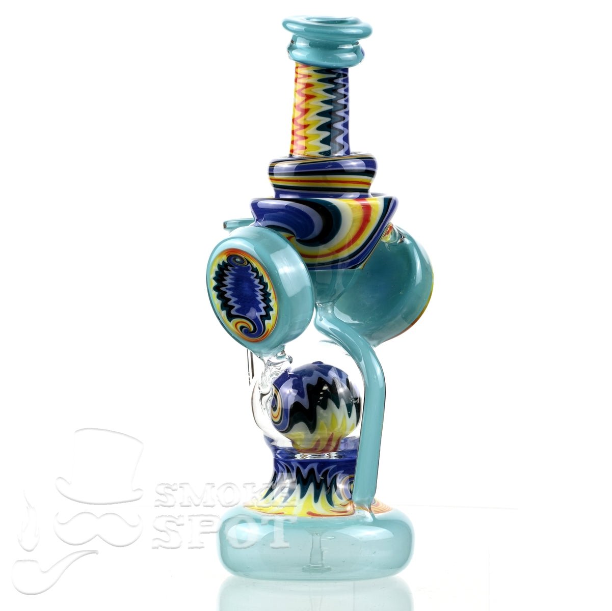 Clarkie Clark Glass Shogun Floating Ball Full line work / full color 2 - Smoke Spot Smoke Shop