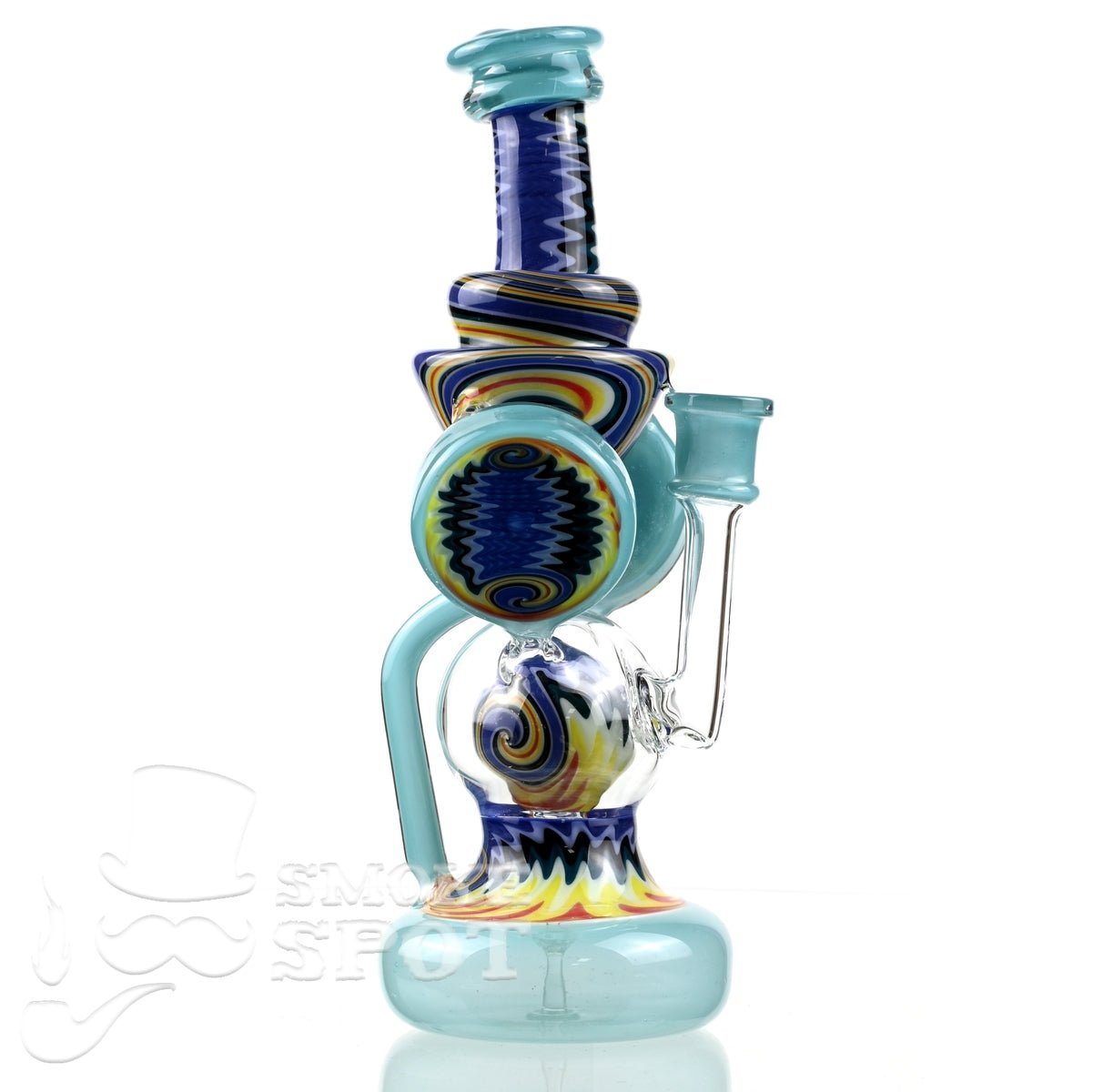Clarkie Clark Glass Shogun Floating Ball Full line work / full color 2 - Smoke Spot Smoke Shop