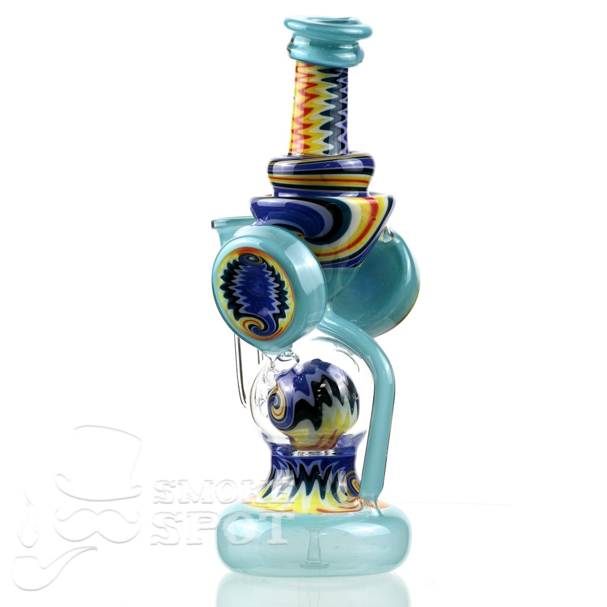 Clarkie Clark Glass Shogun Floating Ball Full line work / full color 2 - Smoke Spot Smoke Shop
