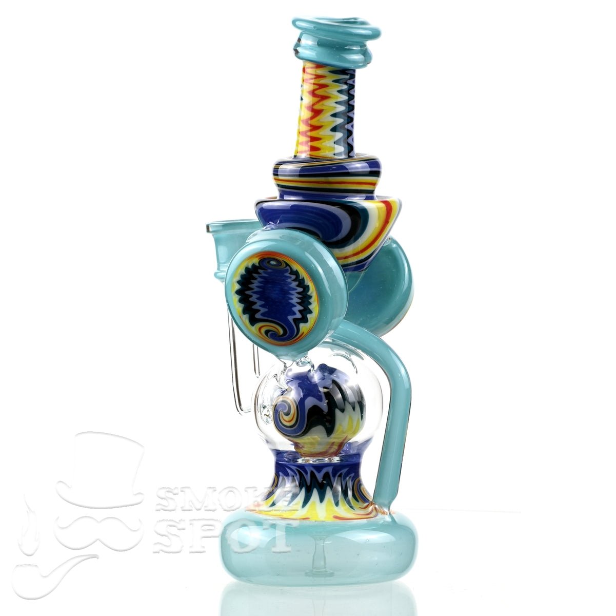 Clarkie Clark Glass Shogun Floating Ball Full line work / full color 2 - Smoke Spot Smoke Shop