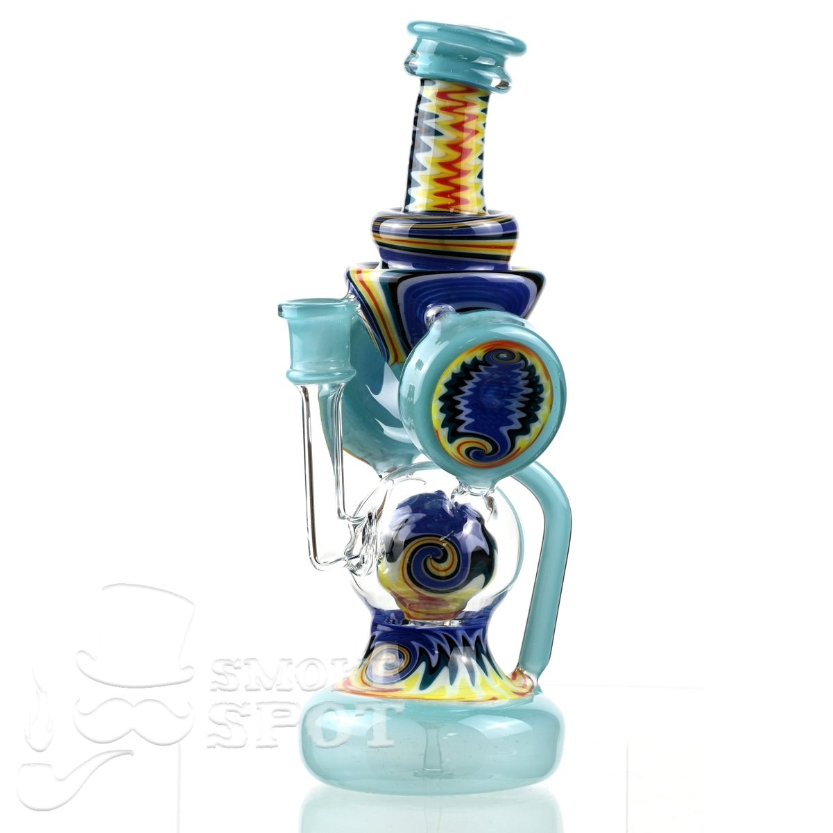 Clarkie Clark Glass Shogun Floating Ball Full line work / full color 2 - Smoke Spot Smoke Shop