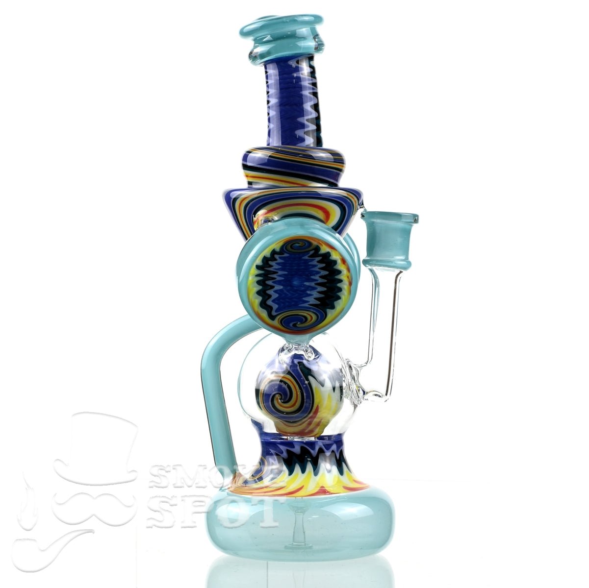 Clarkie Clark Glass Shogun Floating Ball Full line work / full color 2 - Smoke Spot Smoke Shop
