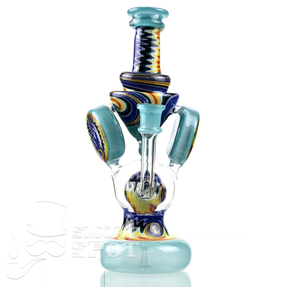 Clarkie Clark Glass Shogun Floating Ball Full line work / full color 2 - Smoke Spot Smoke Shop