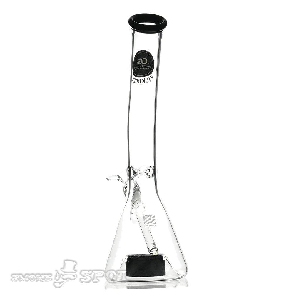 Compton Grinder Glass Kickback 15 inch bent with aattached grinder - Smoke Spot Smoke Shop