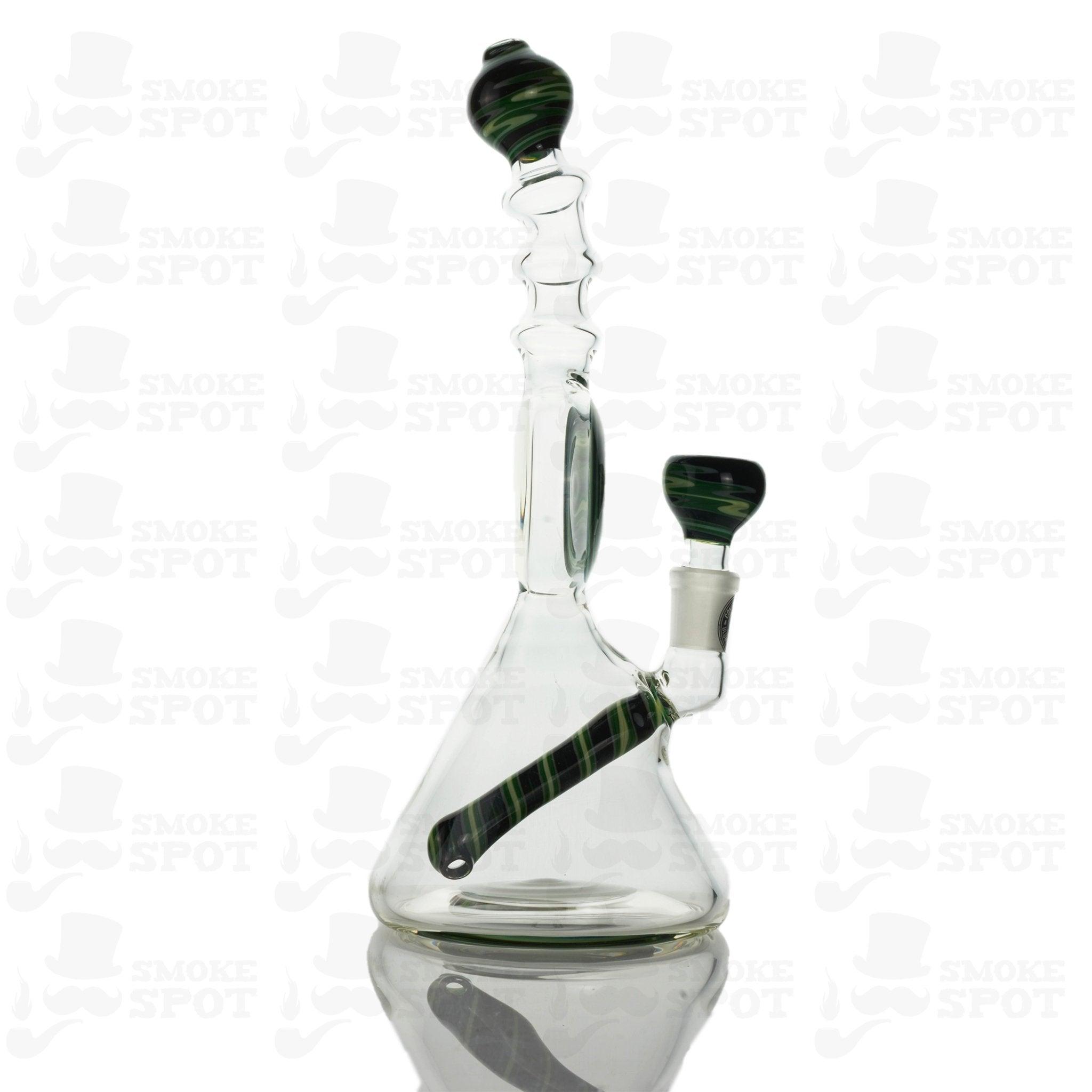 14mm worked dry herb slide and mouthpiece of Conviction Glass Lollie Beaker