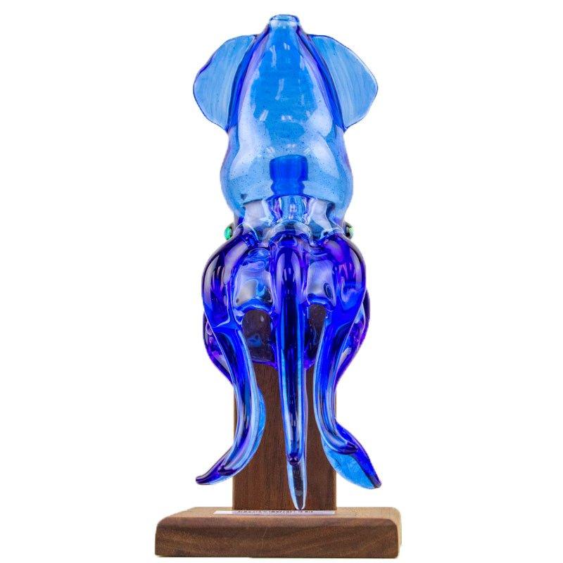 Glassical Creations Waterpipe Deep Sea, Light Blue Cobalt Squid by Glassical Creations