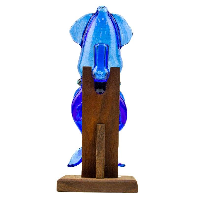 Glassical Creations Waterpipe Deep Sea, Light Blue Cobalt Squid by Glassical Creations